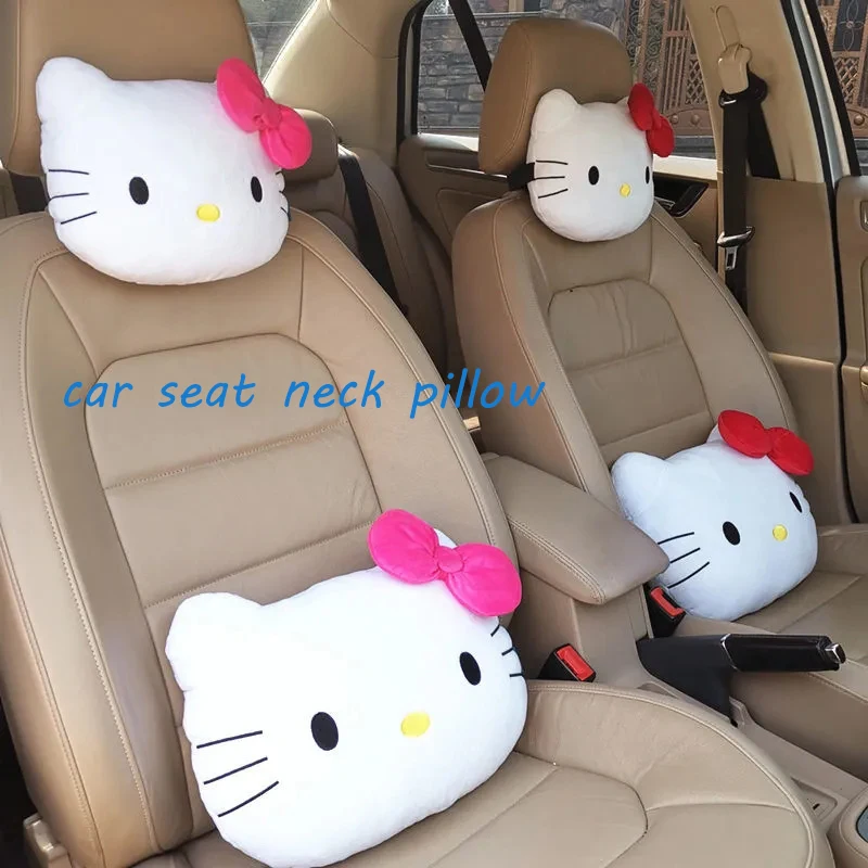 Sanrio Kawaii Hello Kitty Assento De Carro Travesseiro De Pescoço De Desenhos Animados Gato Bonito Assento De Carro Travesseiro Almofada De Pescoço Bonito Interior Do Carro Auto Peças