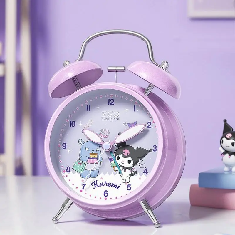 Sanrio Kuromi Dos Desenhos Animados Bonitos Childrensuper Alta Beleza Relógio Despertador Alunos Poderosa Energia De Verão Relógio Despertador Suave Noctilucent