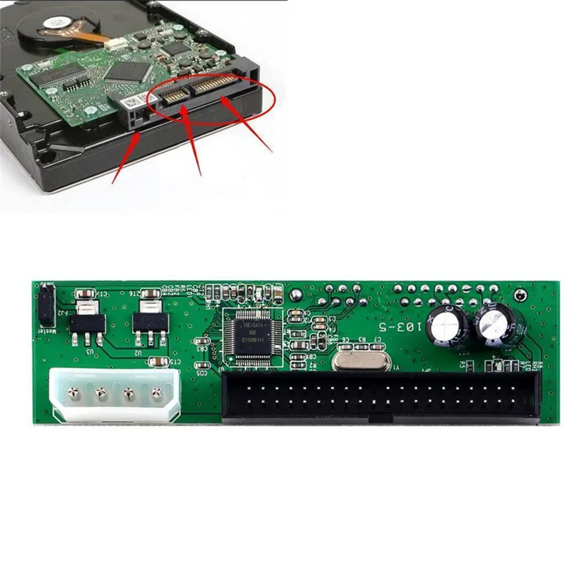 SATA PARA IDE PATA Conversor Adaptador Plug&Play Suporte de Módulo 7+15 Pin 3.5/2.5 SATA HDD DVD Adaptador