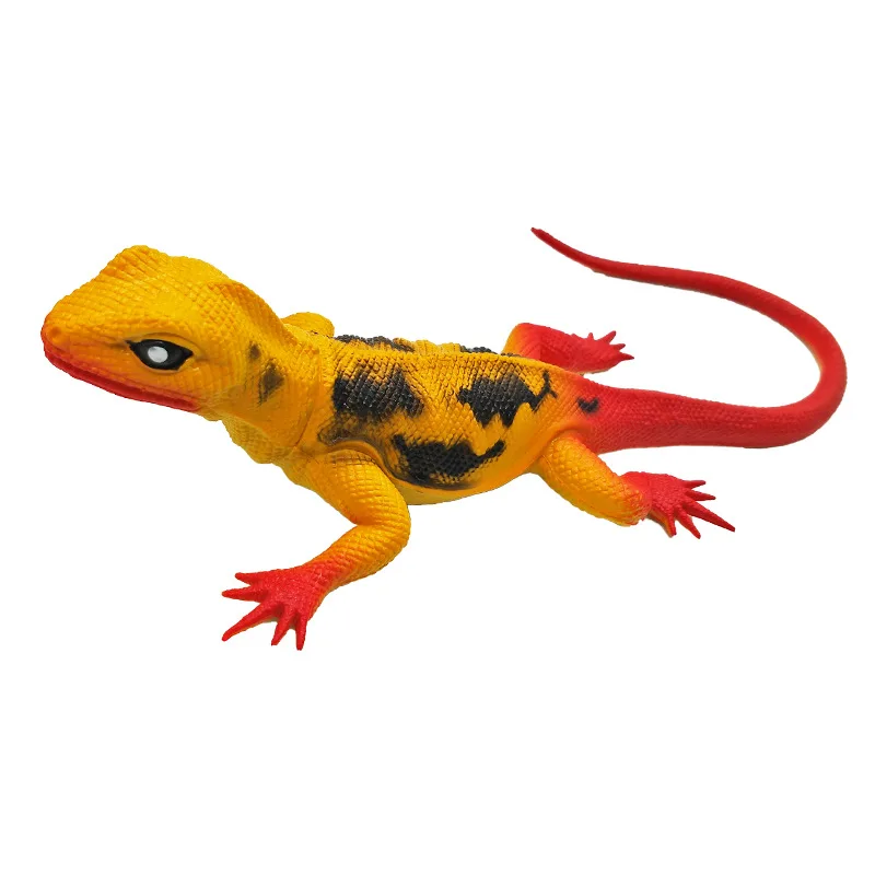 Simulação de Animais Selvagens Lagarto Vocal Brinquedo de Borracha Macia Réptil Modelo Animais da Floresta Brincadeira Engraçada Presente Fidget Brinquedos para a Ansiedade