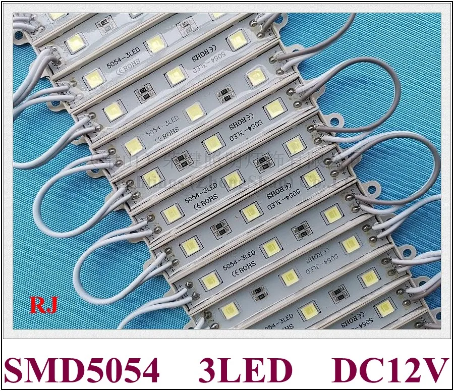 SMD brilhante super 5054 módulo de LED de propaganda do DIODO de luz do módulo para entrada DC12V 3led 3*0,5 W 1,5 W impermeável 75(L)*12(W)*6(H) CE