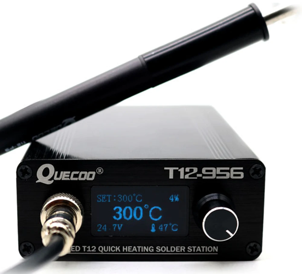 T12-956 SC OLED de 1.3-tela do ferro de solda 4-núcleo de solda estação P9-cabo de plástico desligar automaticamente e de sono
