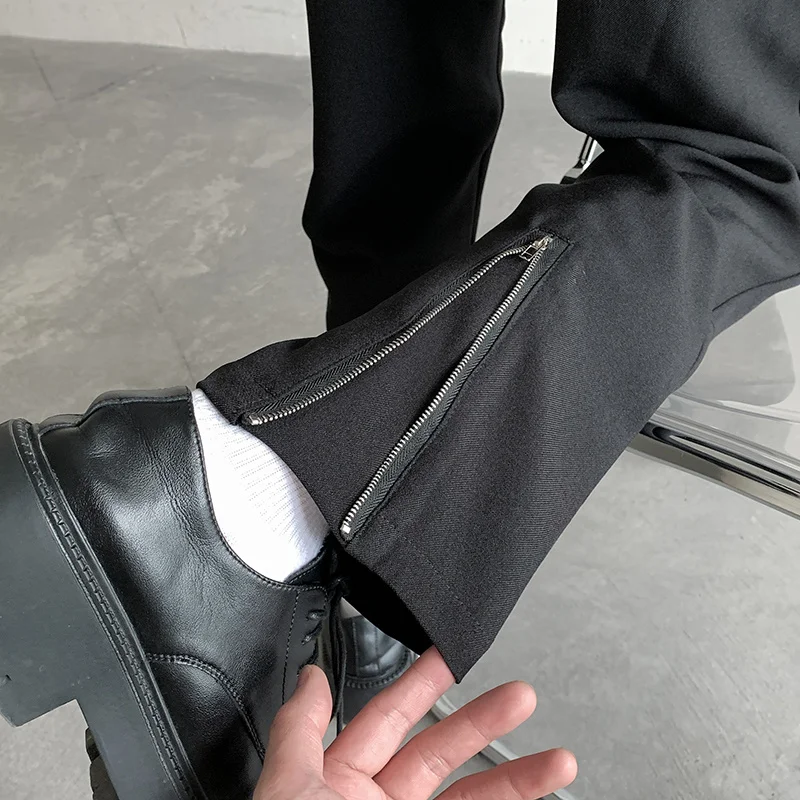 Terno preto, Calças de Moda masculina Social Mens Calças de Vestido coreano Solta Retas de Mens de Calças Compridas Calças Office Calças Formais M-2XL