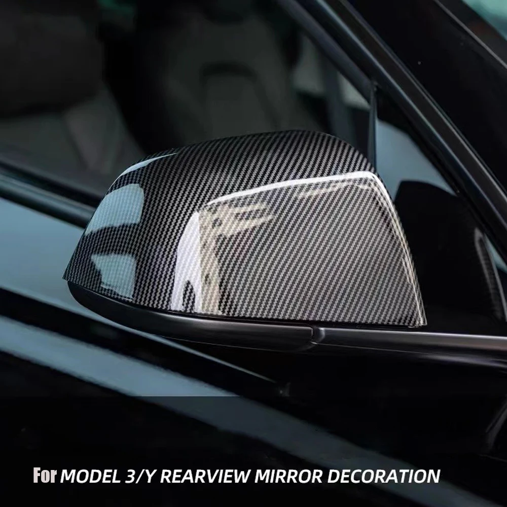 Tesla Model 3 Y Retrovisor Exterior Eléctrico Caps Protetor De Vidro Tampa De Espelho De Vista Traseira Modificação Decoração De Atualização