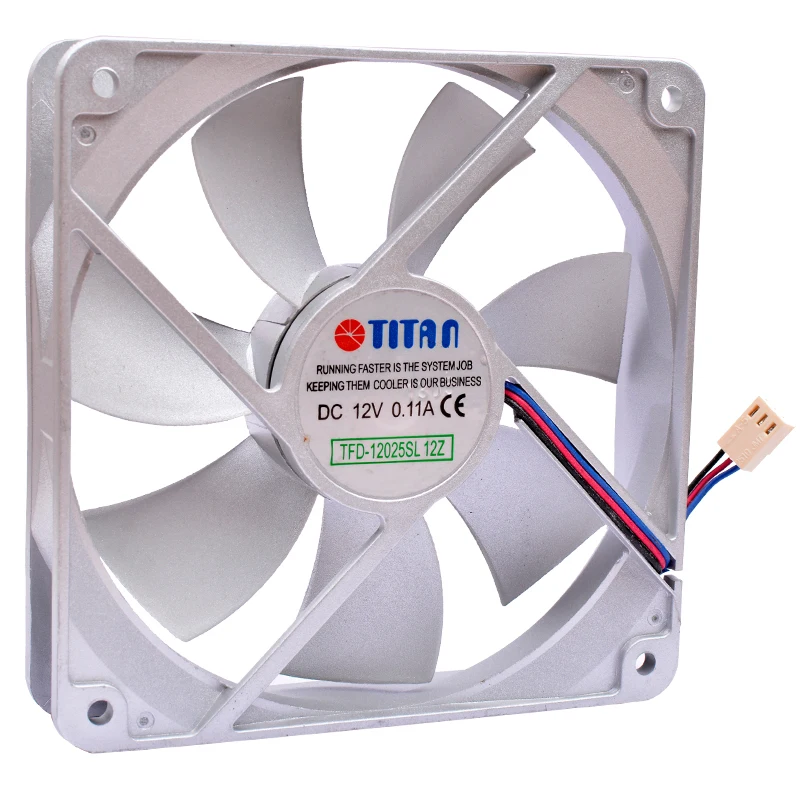 TFD-12025SL 12Z 12 cm ventilador de 120mm 120x120x25mm DC12V 0.11 UM 3lines 3pin Silencioso do ventilador de resfriamento para o caso de CPU, fonte de alimentação