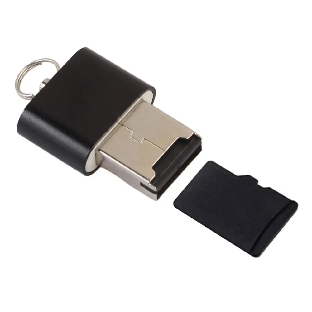 Ultra-thin Mini Liga de Alumínio de 480 Mbps USB 2.0 T-Flash TF Micro SD Leitor de Cartão de Memória Adaptador