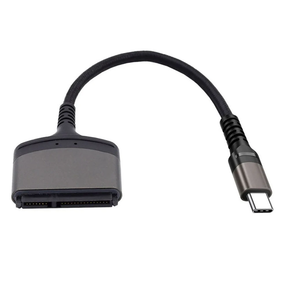 USB 3.0, SATA III Rígido Driver de Adaptador de 2.5 Polegadas HDD SSD, Escudo de Alumínio Nylon Tipo C para Sata Cabo de Transferência de Dados do Conversor
