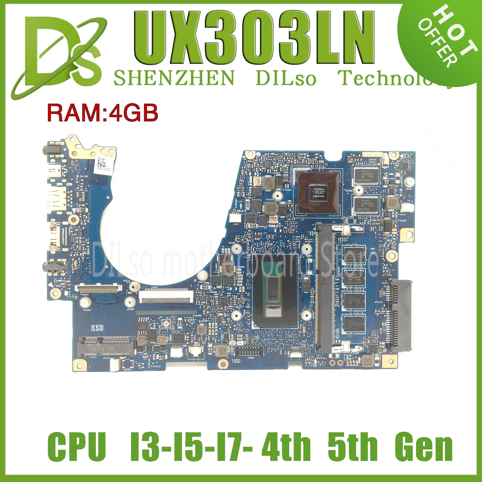 UX303LN placa-mãe Para ASUS UX303L UX303LB UX303LNB U3000 