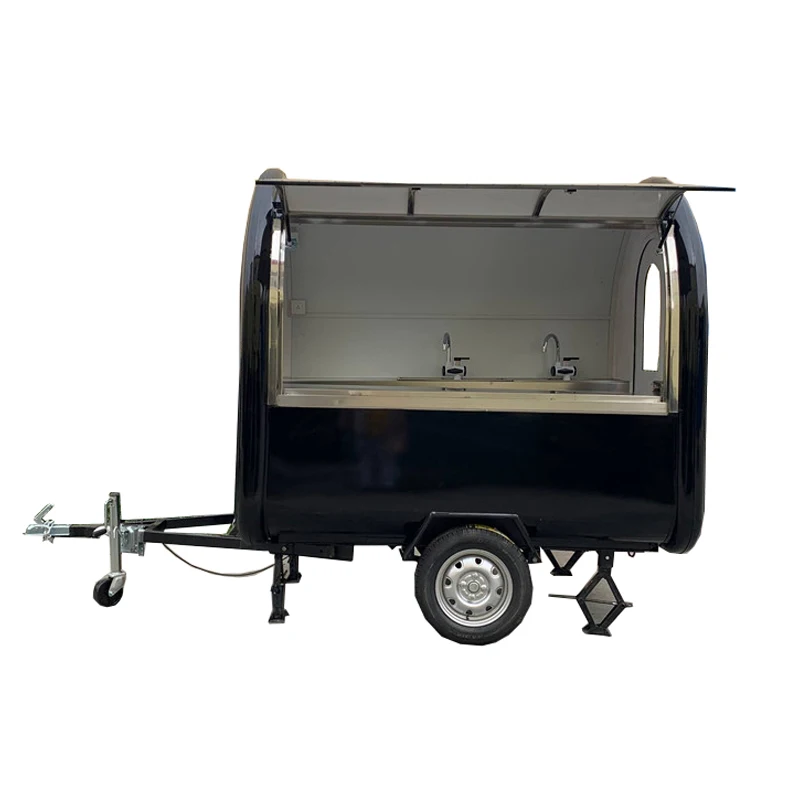 Venda quente KN-220B cor preta 2,2 M de comprimento móveis, carrinhos de comida/trailer/ caminhão de sorvete/lanche para capina,aniversário,festas