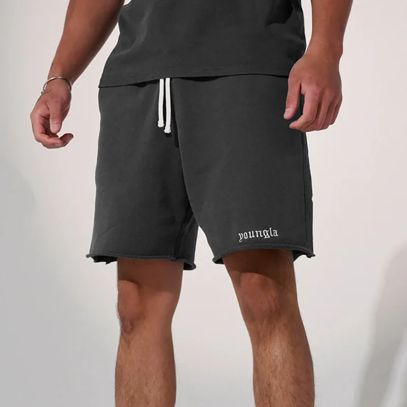 Verão Ropa Hombre de Mens Shorts de Streetwear Exterior Bermuda masculina Casual Curto Calças de Algodão de Impressão de Carta de Esportes de Shorts Para os Homens