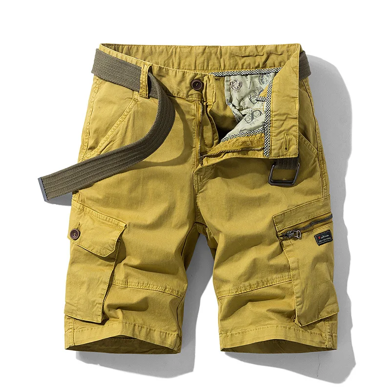 Verão Solto Reta Shorts Exterior Macacões Shorts Multi-pocket Shorts Homens Casual do Cinco-ponto de Calças