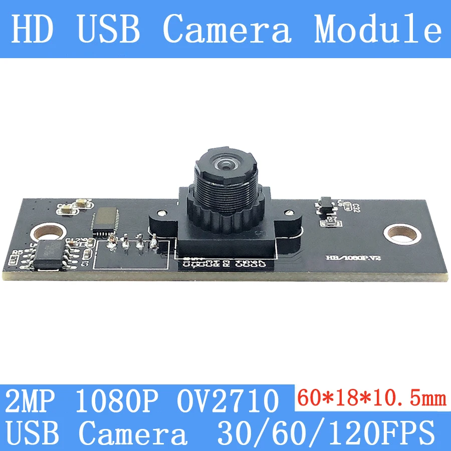 Vigilância de 2MP OV2710 Full HD 1080P OTG Webcam UVC Plug Play MJPEG 30FPS/60FPS/120FPS USB Módulo de Câmera para Android Windows