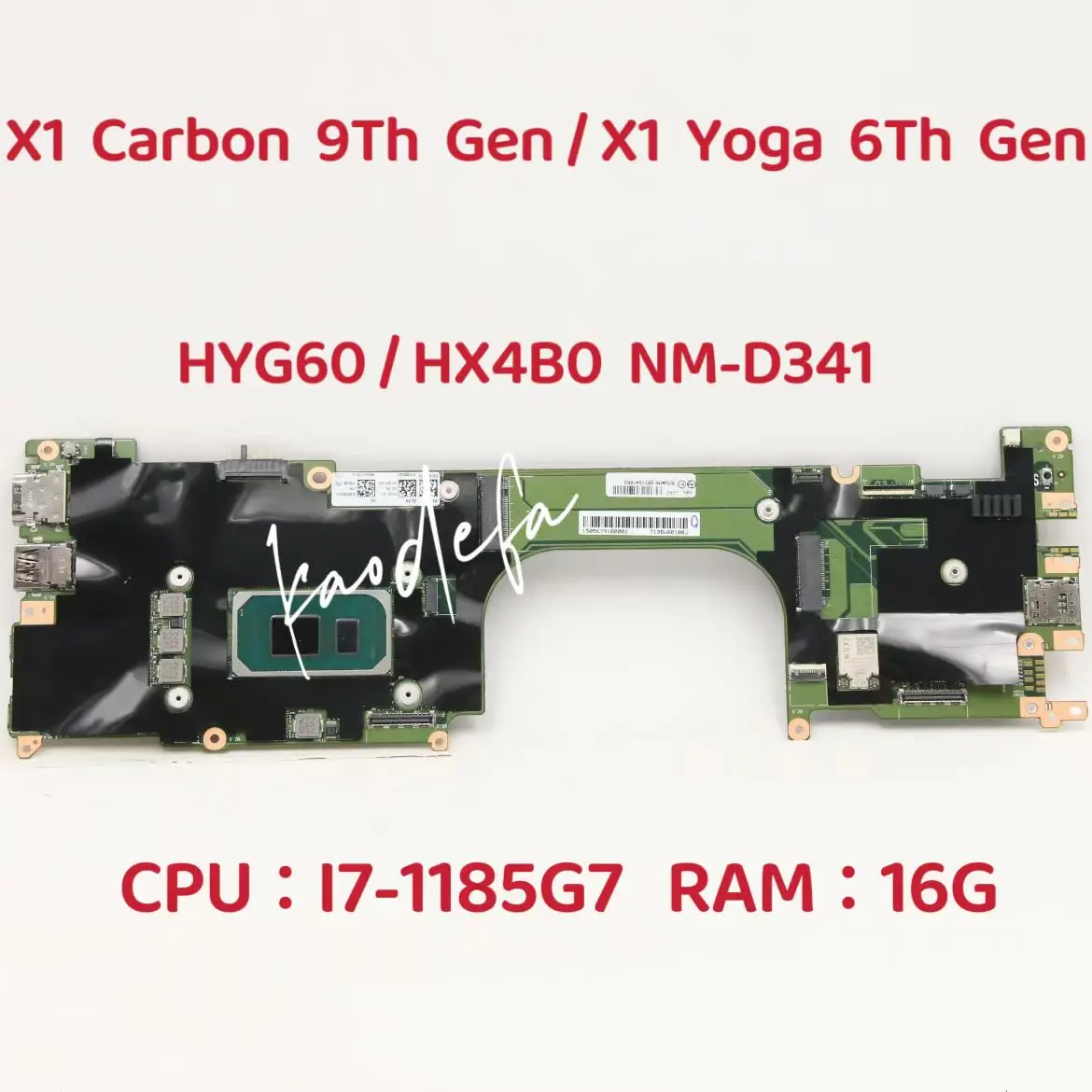 X1 Yoga 6 Gen placa-mãe Para o ThinkPad X1 Carbon 9ª Geração do Portátil placa-Mãe CPU: I7-1185G7 RAM:16G DDR4 NM-D341 FRU:5B21C41883