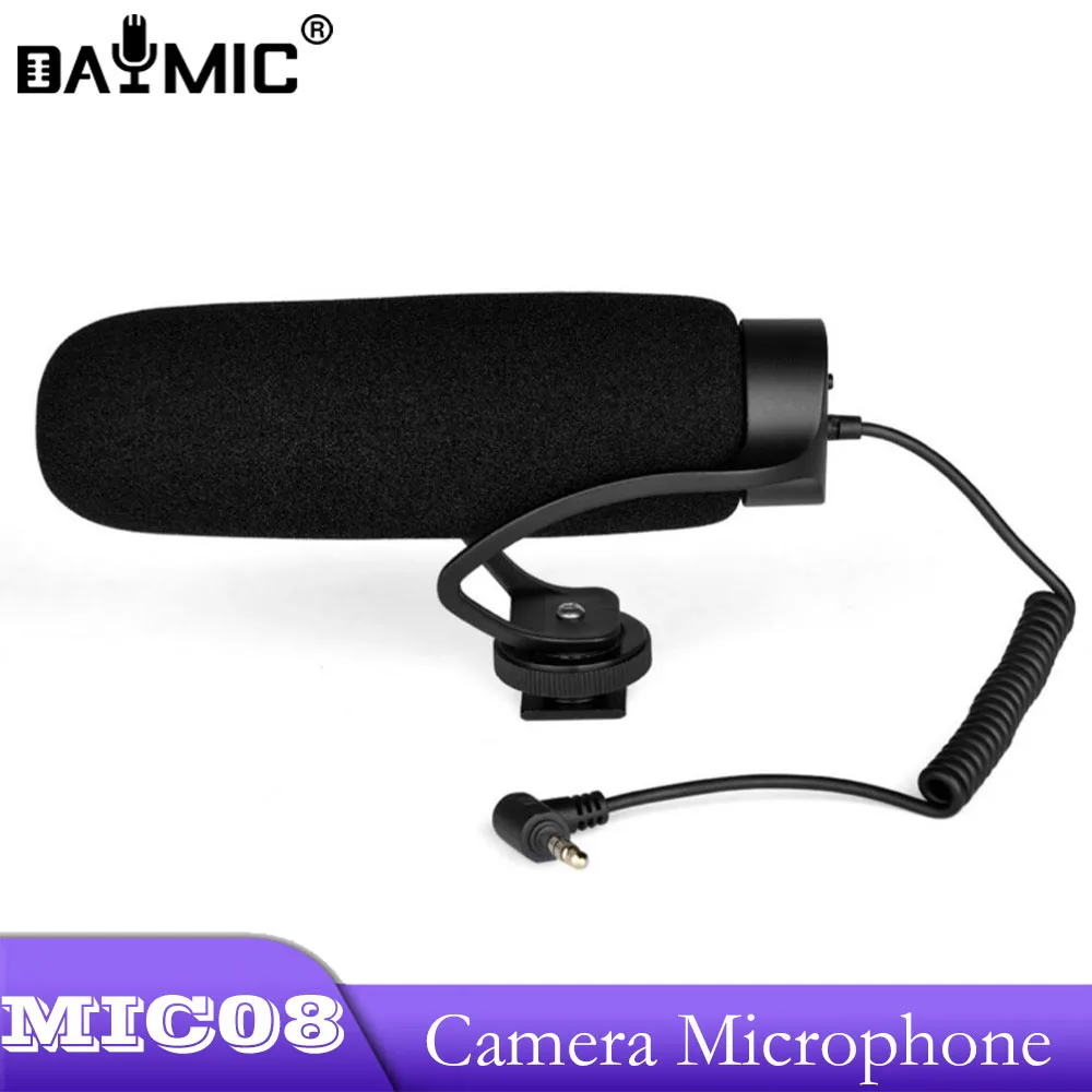 YELANGGU Microfone da Câmara MIC08 de Vídeo Gravação E Transmissão de Entrevista Microfone da Câmara DSLR