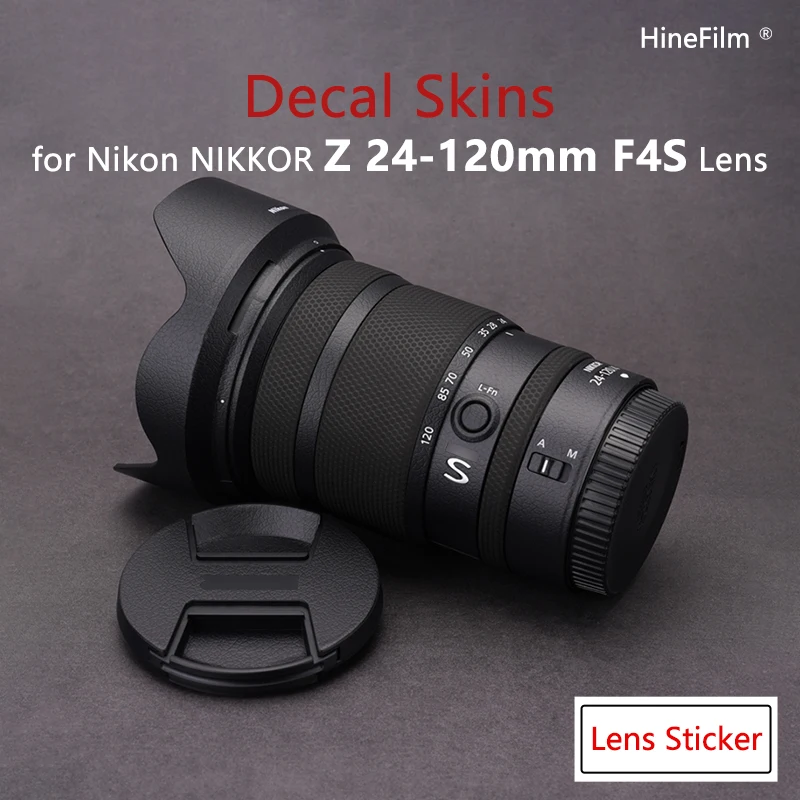 Z 24-120 F4S / 24120F4 Lente Pele Premium Decalque Pele para Nikon NIKKOR Z 24-120mm f/S 4 Protetor de Lente Tampa do Filme Envoltório Adesivo