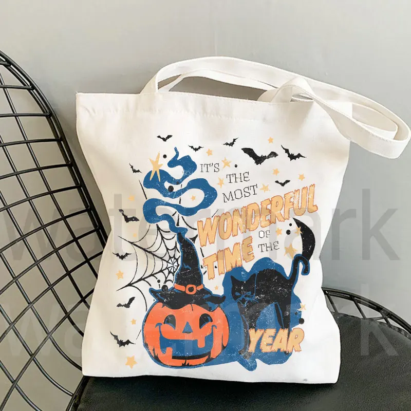 É O Momento Mais Maravilhoso do Ano, O Halloween Sacola Abóbora de Halloween Assustador Shopper Saco de Compras, Sacolas de supermercado, saco de